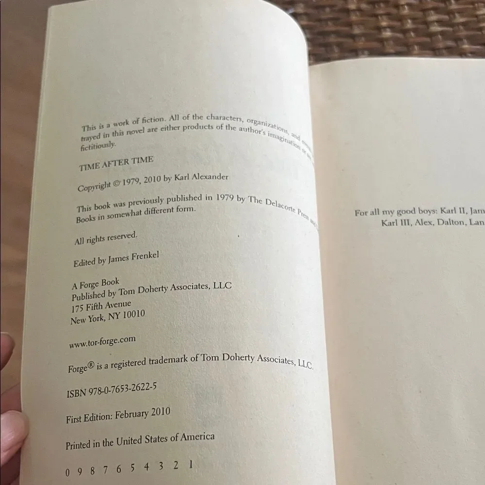 #0970+ Time After Time by Karl Alexander Book